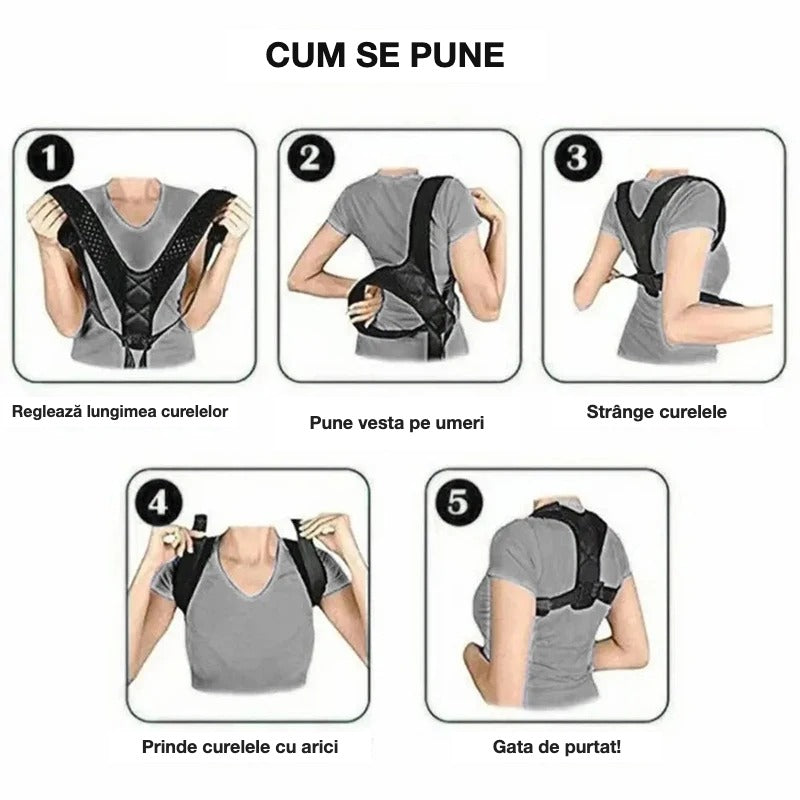 Vestă Corectoare de Postură Reglabilă